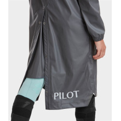 Chaqueta impermeable larga Raintech Horse Pilot mujer Hierro Gris