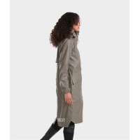 Chaqueta impermeable larga Raintech Horse Pilot mujer Café oscuro Gris