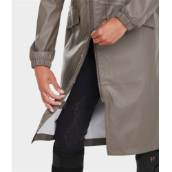 Chaqueta impermeable larga Raintech Horse Pilot mujer Café oscuro Gris