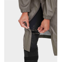 Chaqueta impermeable larga Raintech Horse Pilot mujer Café oscuro Gris