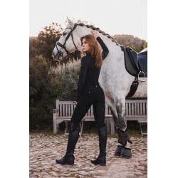 Pantalón de equitación B Vertigo híbrido de compresión Chiara para mujer Belleza negra Negro Pantalón de equitación B Vertigo híbrido de compresión Chiara para mujer Belleza negra Negro