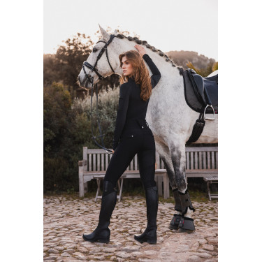 Pantalón de equitación B Vertigo híbrido de compresión Chiara para mujer Belleza negra Negro Pantalón de equitación B Vertigo híbrido de compresión Chiara para mujer Belleza negra Negro