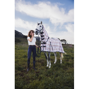 Manta antimoscas Horze Defender Estampado de cuadros Multicolor