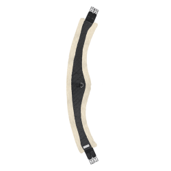 Cinch semicircular largo Waldhausen de tela acolchada Negro / naturaleza