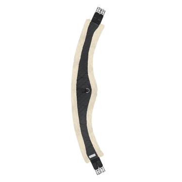 Cinch semicircular largo Waldhausen de tela acolchada Negro / naturaleza