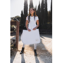 Manta de montar mixta de concurso Horze Malmo Blanco