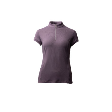 Camisa de entrenamiento Horze Mina para mujer Ciruela negro
