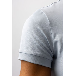 Camiseta de entrenamiento Horze Joie de manga corta para niño Gris amanecer azul