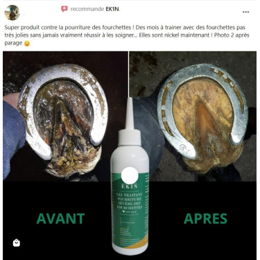Gel tratante para pudrición severa de las ranillas Ekin Gel tratante para pudrición severa de las ranillas Ekin