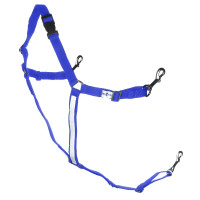 Pechopetral de pecho americana poní Finn-Tack Pro Azul / blanco Pechopetral de pecho americana poní Finn-Tack Pro Azul / blanco