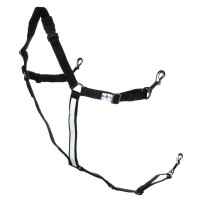 Pechopetral de pecho americana poní Finn-Tack Pro Negro / blanco