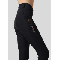 Leggings Montar Logo junior con grip completo Negro