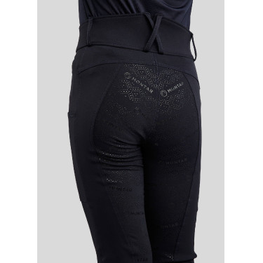 Leggings Montar Logo junior con grip completo Marino Azul marino