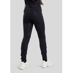 Leggings Montar Logo junior con grip completo Marino Azul marino