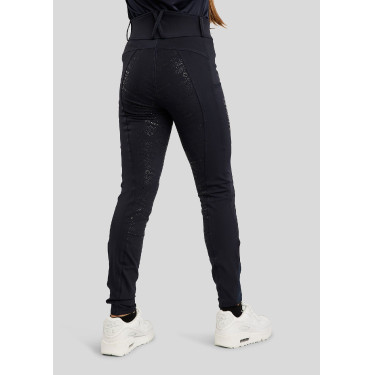 Leggings Montar Logo junior con grip completo Marino Azul marino