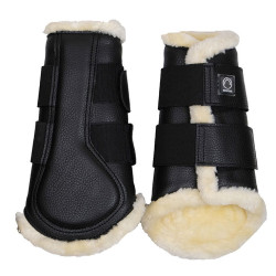 Guarniciones Montar de cuero PU por 4 Negro Guarniciones Montar de cuero PU por 4 Negro