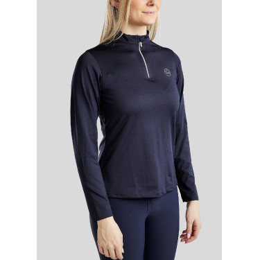 Polo de equitación Everly para niño de manga larga Marino Azul marino