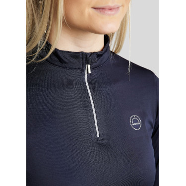 Polo de equitación Everly para niño de manga larga Marino Azul marino