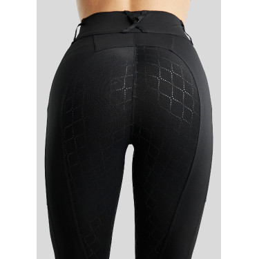 Legging híbrido pull-on Montar MoBlair con cristales Gun Metal y grip completo para mujer Legging híbrido pull-on Montar MoBlair con cristales Gun Metal y grip completo para mujer