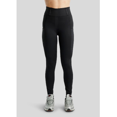 Legging híbrido pull-on Montar MoBlair con cristales Gun Metal y grip completo para mujer Legging híbrido pull-on Montar MoBlair con cristales Gun Metal y grip completo para mujer