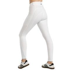 Pantalón de montar MoElaine con logo cortado a láser y grip completo para mujer