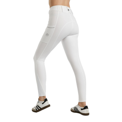 Pantalón de montar MoZuna Refined Pintucks con cristales gun metal y grip completo para mujer