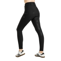 Pantalón de montar MoZuna Refined Pintucks con cristales gun metal y grip completo para mujer Blanco Pantalón de montar MoZuna Refined Pintucks con cristales gun metal y grip completo para mujer Blanco