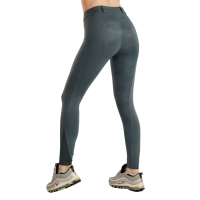 Legging Montar MoZuna Refined Pintucks y cristales gun metal full grip mujer Pizarra oscura Gris