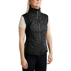 Chaleco acolchado sin mangas Hybrid Montar MoMary gun metals crystals mujer Negro