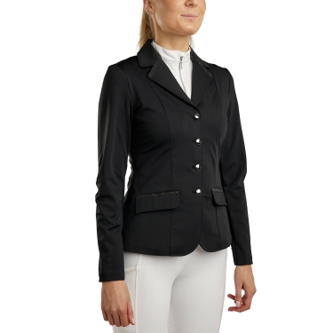 Chaqueta de concurso Montar MoAviana mujer con decoración crystal caviar Negro