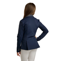 Chaqueta de concurso Montar Junior MoKately con pliegues Azul marino oscuro