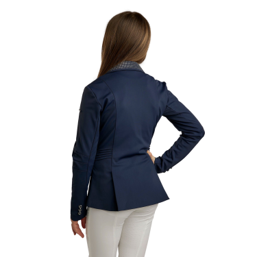 Chaqueta de concurso Montar Junior MoKately con pliegues Azul marino oscuro