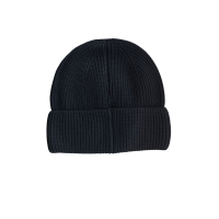 Gorro de lana tejido Montar con logotipo Negro
