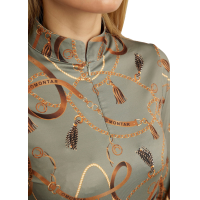 Polo de manga larga Montar estampado Haily bridle mujer Verde polvoriento Polo de manga larga Montar estampado Haily bridle mujer Verde polvoriento