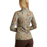 Polo de manga larga Montar estampado Haily bridle mujer Verde polvoriento Polo de manga larga Montar estampado Haily bridle mujer Verde polvoriento