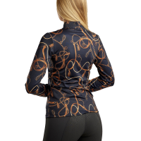 Polo de manga larga Montar estampado Haily bridle mujer Azul marino oscuro