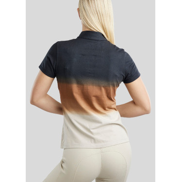 Camiseta de entrenamiento Montar de manga corta MoFaith con estampado Dipdye para mujer Camiseta de entrenamiento Montar de manga corta MoFaith con estampado Dipdye para mujer
