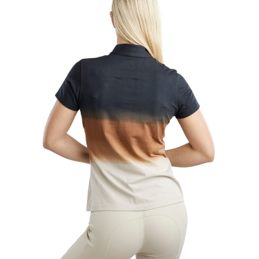 Camiseta de entrenamiento Montar de manga corta MoFaith con estampado Dipdye para mujer Camiseta de entrenamiento Montar de manga corta MoFaith con estampado Dipdye para mujer