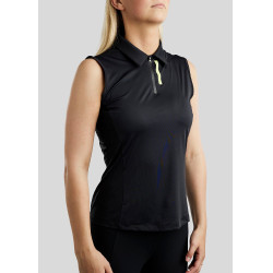 Camiseta de entrenamiento Montar MoStella de malla con logotipo impreso en contraste para mujer