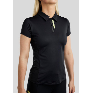 Camiseta de entrenamiento de manga corta Montar MoStella de malla con logo impreso en contraste para mujer Camiseta de entrenamiento de manga corta Montar MoStella de malla con logo impreso en contraste para mujer