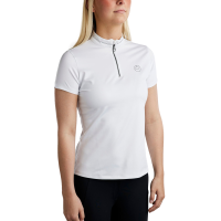 Camiseta de manga corta Montar MoBlair con cristal gris oscuro para mujer Blanco