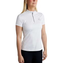 Camiseta de manga corta Montar MoBlair con cristal gris oscuro para mujer Blanco