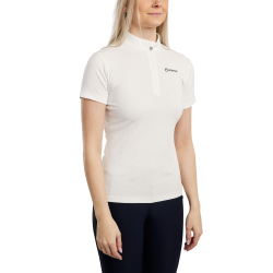 Polo de entrenamiento Montar MoCilia refinado de manga corta Jacquard para mujer