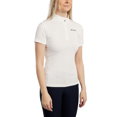 Polo de entrenamiento Montar MoCilia refinado de manga corta Jacquard para mujer