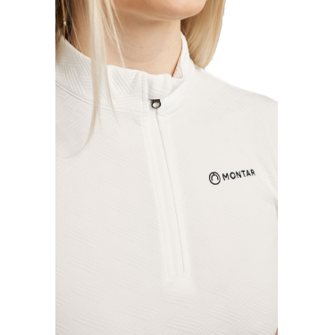 Polo de entrenamiento Montar MoCilia refinado de manga corta Jacquard para mujer Polo de entrenamiento Montar MoCilia refinado de manga corta Jacquard para mujer