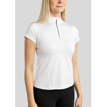 Camiseta de entrenamiento de manga corta Montar MoElaine con logo recortado con láser para mujer Camiseta de entrenamiento de manga corta Montar MoElaine con logo recortado con láser para mujer