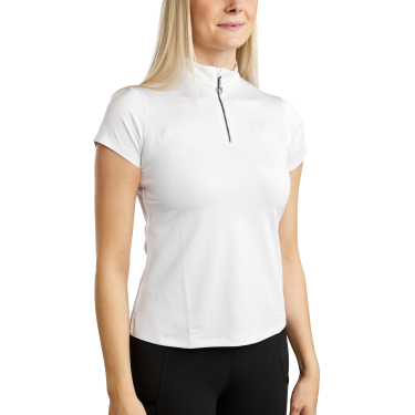 Camiseta de entrenamiento de manga corta Montar MoElaine con logo recortado con láser para mujer Camiseta de entrenamiento de manga corta Montar MoElaine con logo recortado con láser para mujer