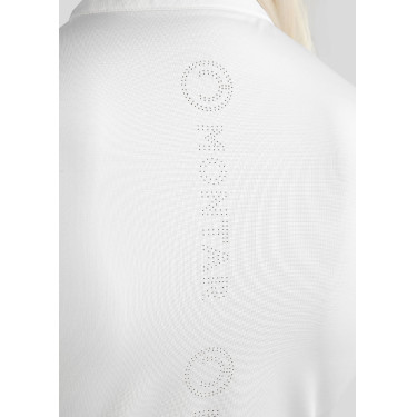 Camiseta de entrenamiento de manga corta Montar MoElaine con logo recortado con láser para mujer Camiseta de entrenamiento de manga corta Montar MoElaine con logo recortado con láser para mujer