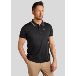 Polo de manga corta Montar MoDrake con cuello y logotipo en contraste para hombre