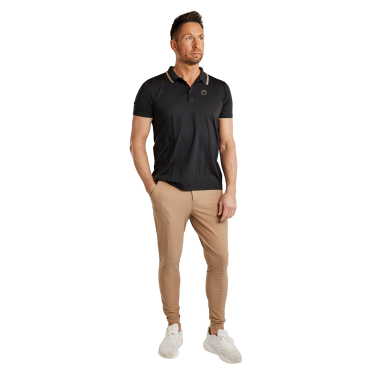 Polo de manga corta Montar MoDrake con cuello y logotipo en contraste para hombre Polo de manga corta Montar MoDrake con cuello y logotipo en contraste para hombre